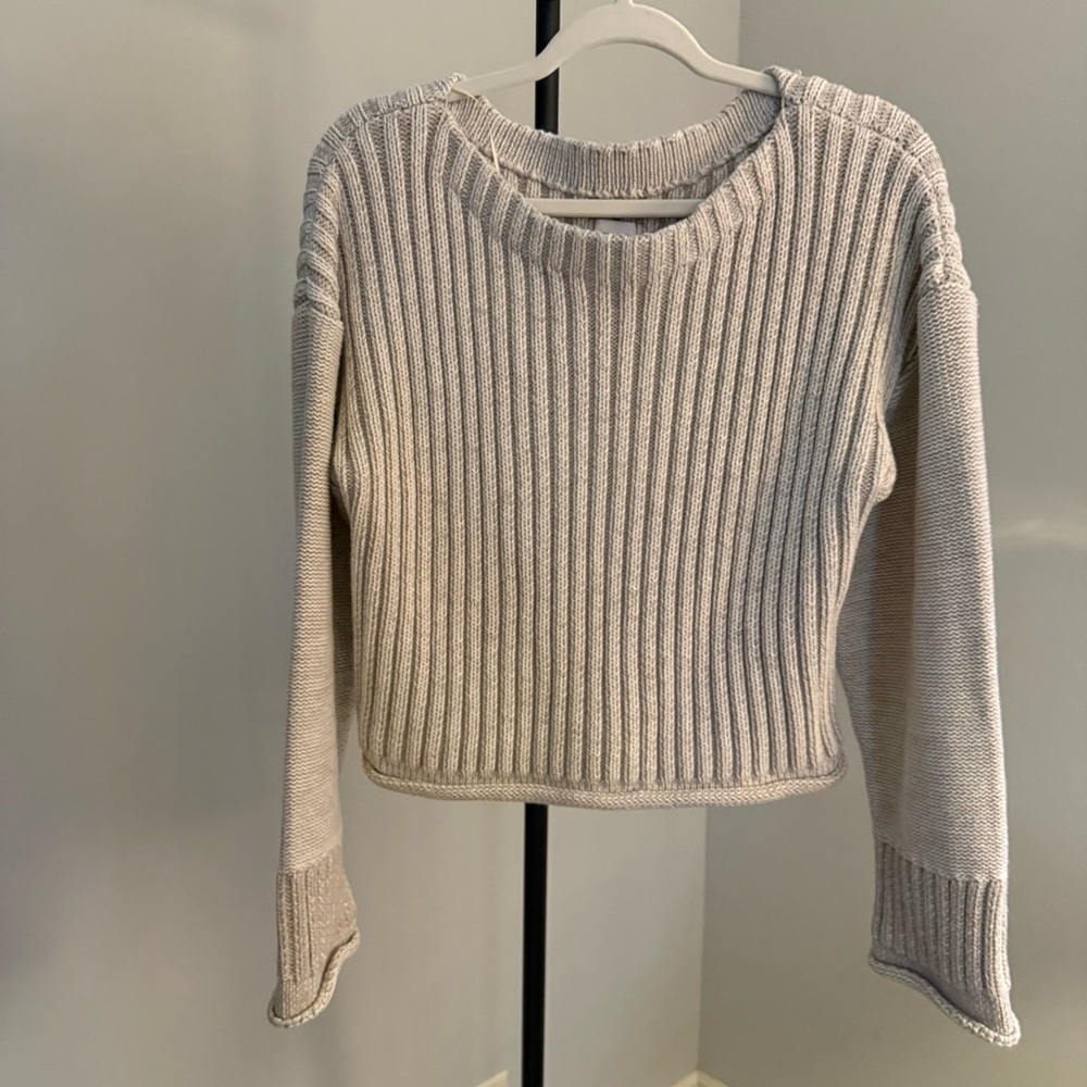 BDG Ribbed Crew Neck Cropped Sweater